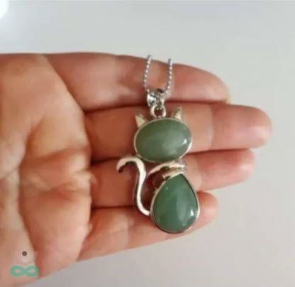 Colgante LITO · Gato Protector en Piedra Natural