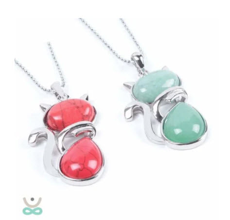 Colgante LITO · Gato Protector en Piedra Natural